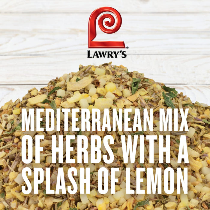 Lawrys Mediterranean Mix of Herbs with a Splash of Lemon seasoning.