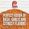 Lawrys seasoning blend with a perfect fusion of basil garlic and citrusy flavors.