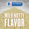 McCormick Culinary Sesame Seeds with the text Mild Nutty Flavor on top.