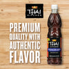 A bottle of Thai Kitchen Premium Fish Sauce on a wood background with the text Premium Quality with Authentic Flavor.
