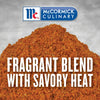McCormick Culinary Fragrant Blend with Savory Heat is a blend of spices that adds a delicious flavor to any dish.