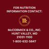 McCormick &amp; Co contact information for nutrition information.