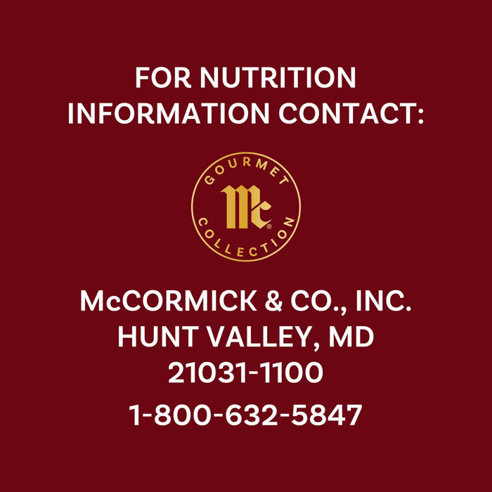McCormick &amp; Co contact information for nutrition information.