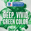 McCormick Culinary logo with green swirls and the text Deep Vivid Green Color