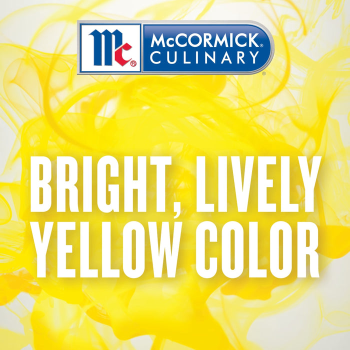McCormick Culinary logo with bright yellow swirls and the text Bright Lively Yellow Color