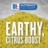 McCormick Culinary Earthy Citrus Boost seasoning.