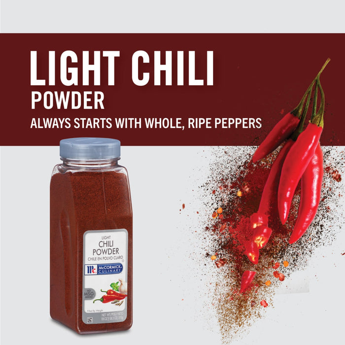 McCormick Culinary Light Chili Powder, 18.0 oz