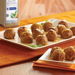 McCormick Poultry Seasoning is used to make these delicious meatballs.