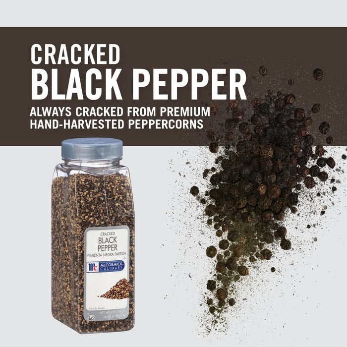 McCormick Culinary Cracked Black Pepper, 16.0 oz