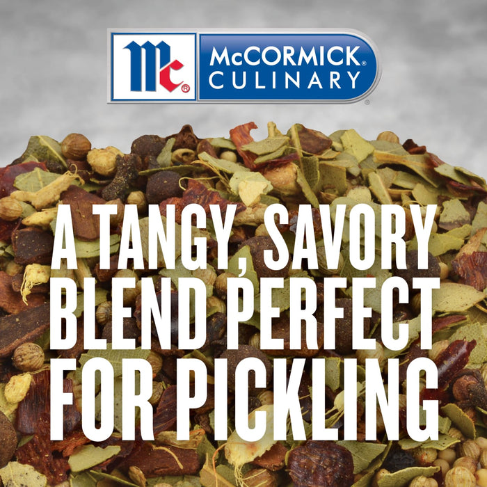 McCormick Culinarys blend of spices for pickling is a tangy savory blend.