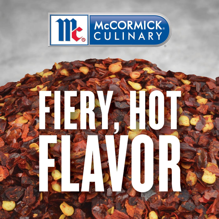 McCormick Culinary logo with red pepper flakes and the text Fiery Hot Flavor