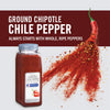 A jar of McCormick Culinary Ground Chipotle Chile Pepper with a red chili pepper exploding into a cloud of red chili powder.