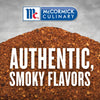 McCormick Culinary logo with a pile of spices and the text Authentic Smoky Flavors.