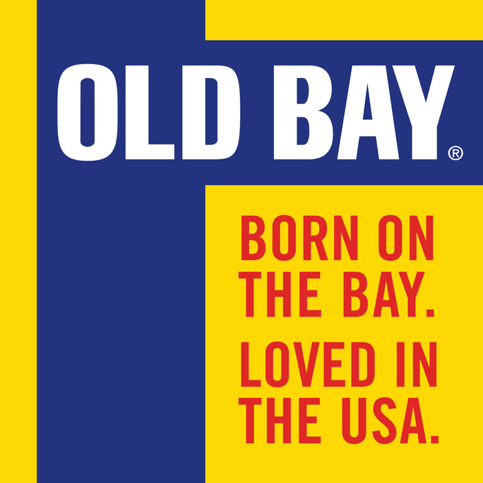 The Old Bay logo with the tagline Born on the Bay. Loved in the USA.