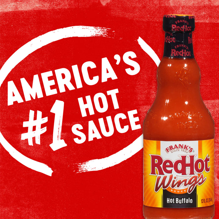 Frank's RedHot® Hot Buffalo Wings Hot Sauce, 12 fl oz (2-Pack)