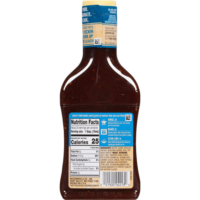 Lawry's® Sesame & Ginger Marinade, 12 fl oz