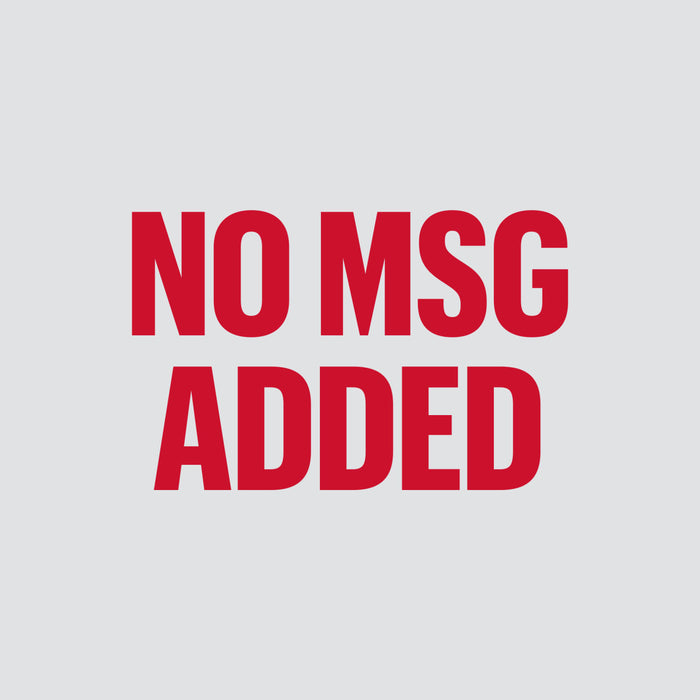 The text NO MSG ADDED in red letters.