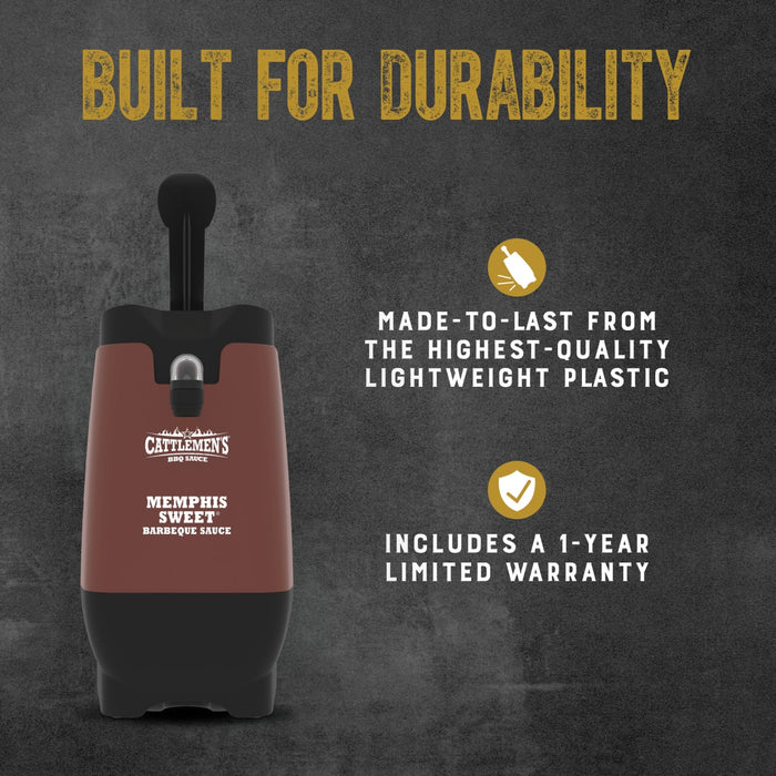 This image promotes the durability of the ChalkBloc product, highlighting its high-quality lightweight plastic construction and 1-year limited warranty.