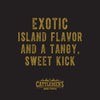 A logo for Cattlemen\s BBQ Sauce with the tagline Exotic Island Flavor and a Tangy, Sweet Kick.