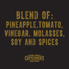 A Cattlemens BBQ Sauce logo with a list of ingredients.