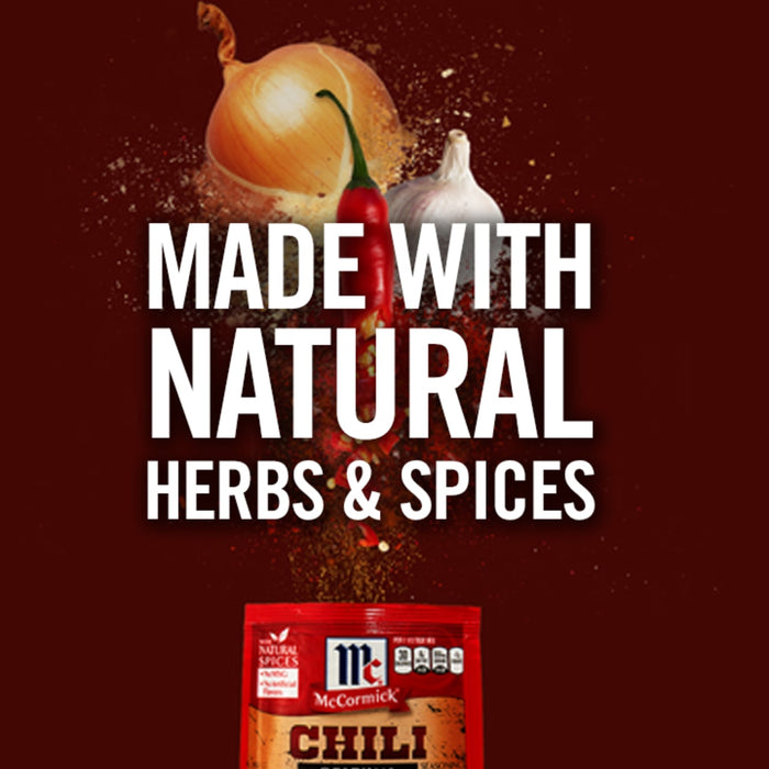 McCormick Chili seasoning is made with natural herbs and spices.