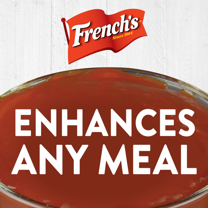 A bowl of French\'s ketchup with the text Enhances Any Meal on top.