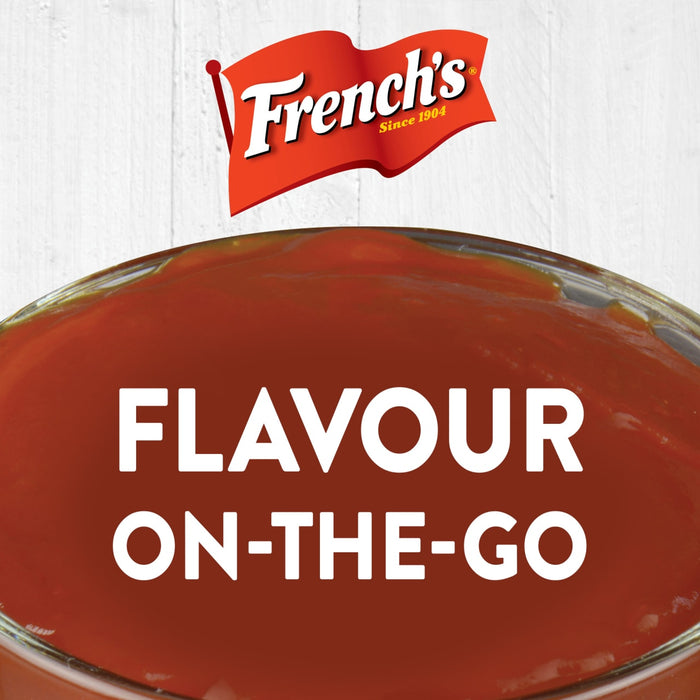 A bowl of French\s ketchup with the words FLAVOUR ON-THE-GO in white text.
