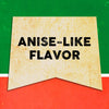 A vintage-style banner with the text Anise-Like Flavor in black.