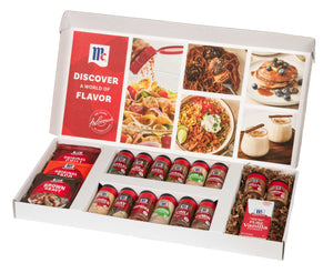 This Dtc Bundle Images Created By Cpgio features a McCormick gift set containing a variety of spices like Paprika and Cumin along with seasoning mixes and Pure Vanilla Extract.