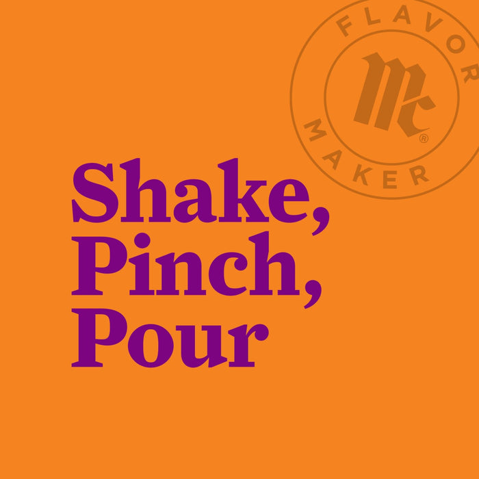 The Flavor Maker logo with the text Shake, Pinch, Pour in purple.