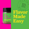 A jar of Flavor Maker Im Great in Bread seasoning with the Flavor Maker logo in the background.