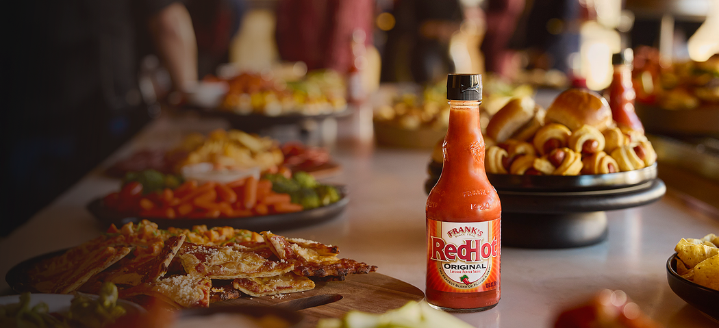 franks bottle on game day table