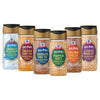 A collection of six limited edition McCormick bottles featuring the Harry Potter X Mccormick Back To Hogwarts Finishing Sugar Virtual Bundle Dtc Main Image Jpg Png in flavors like Droobles Best Blowing Gum, Treacle Tart, Chocolate Frog, Pumpkin Pasty, Cauldron Cake, and Licorice Wand.