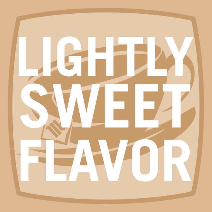 A logo with a coffee cup and the text Lightly Sweet Flavor.