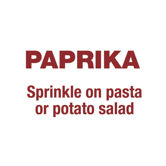 Paprika, sprinkle on pasta or potato salad.