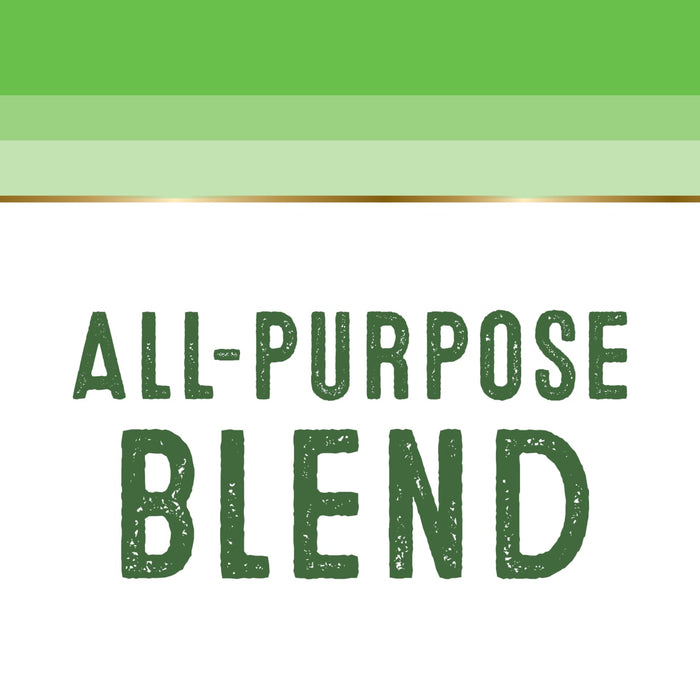 A green and white logo with the text ALL-PURPOSE BLEND