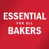 A white text on a red background that says ESSENTIAL FOR ALL BAKERS