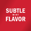 White text on a red background reads SUBTLE MINT FLAVOR
