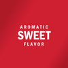 A white logo on a red background that says Aromatic Sweet Flavor