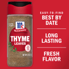 McCormick® Whole Thyme Leaves, 0.75 oz