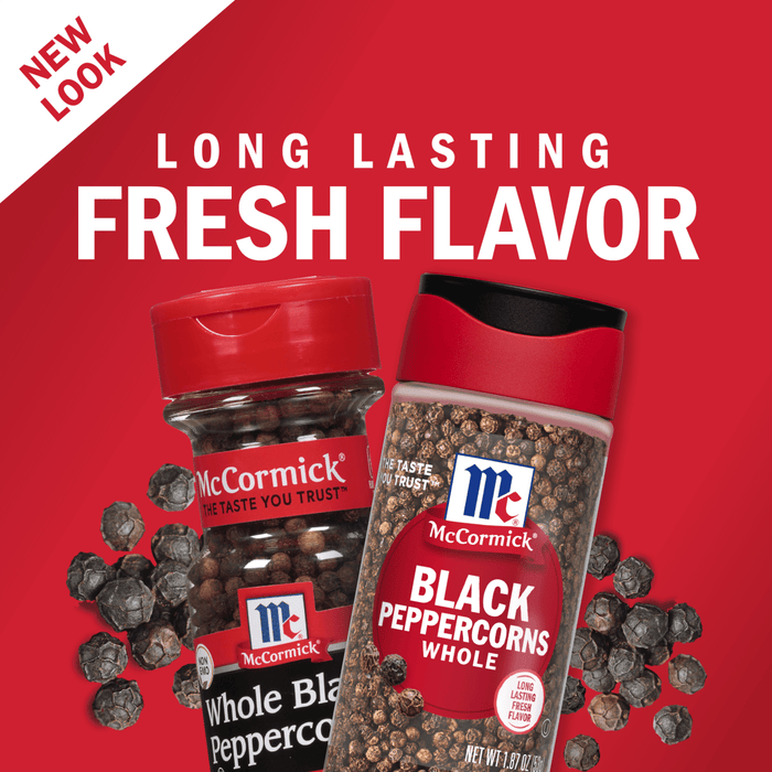 McCormick® Whole Black Pepper, 1.87 oz