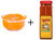 Jar of Cholula® Chili Lime Seasoning with a small bowl of peach sauce on a white background