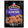 This is a package of McCormick Grill Mates 15 Minute Marinade Mix in Asian BBQ flavor.