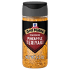 A bottle of McCormick Grill Mates Pineapple Teriyaki seasoning.