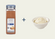 Pumpkin pie spice jar and bowl of cream cheese on a light background