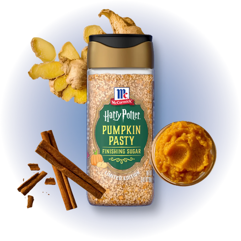 Bottle of McCormick Harry Potter Pumpkin Pasty Finishing Sugar