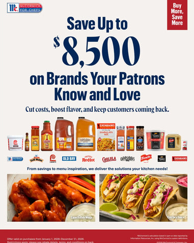 Promotional advertisement for a discount program on branded food products with images of food and packaging.