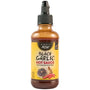 Bottle of Simply Asia Black Garlic Hot Sauce on a white background