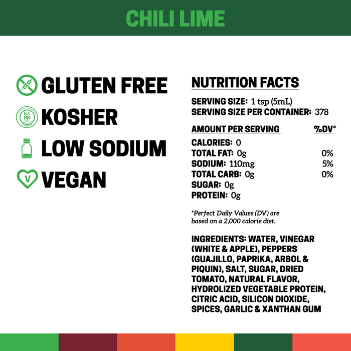 Cholula Chili Lime Hot Sauce, 64.0 fl oz