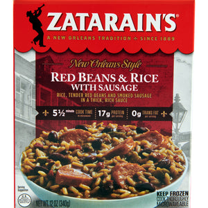 Zatarain's® Frozen Red Bean And Rice With Sausage, 12 oz